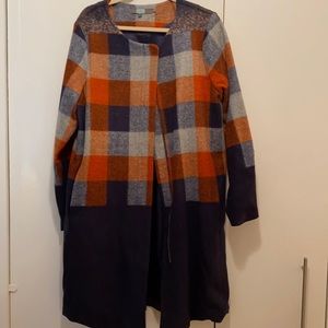 Eva Franco Anthropologie Wool Plaid Coat